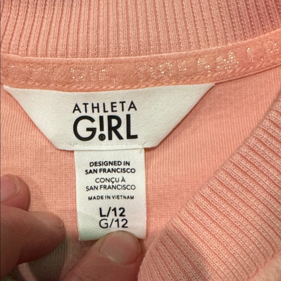 Athleta Girl Soft Pink Fleece Dress NWT - Picture 3 of 4
